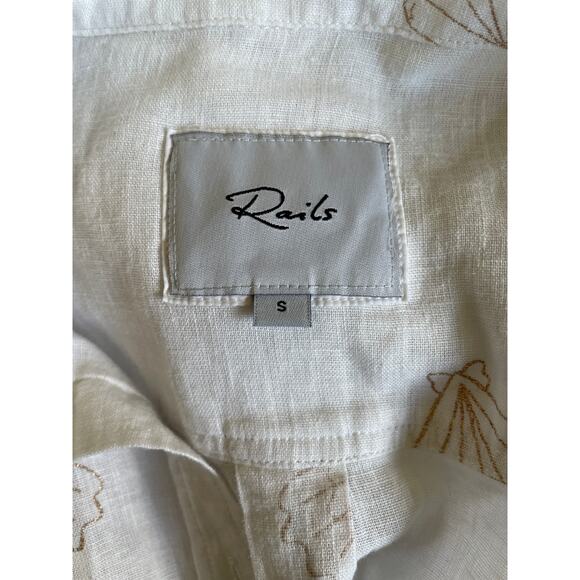 Rails Charli Gold Scallop Shells Button Down Shirt - Picture 4 of 4